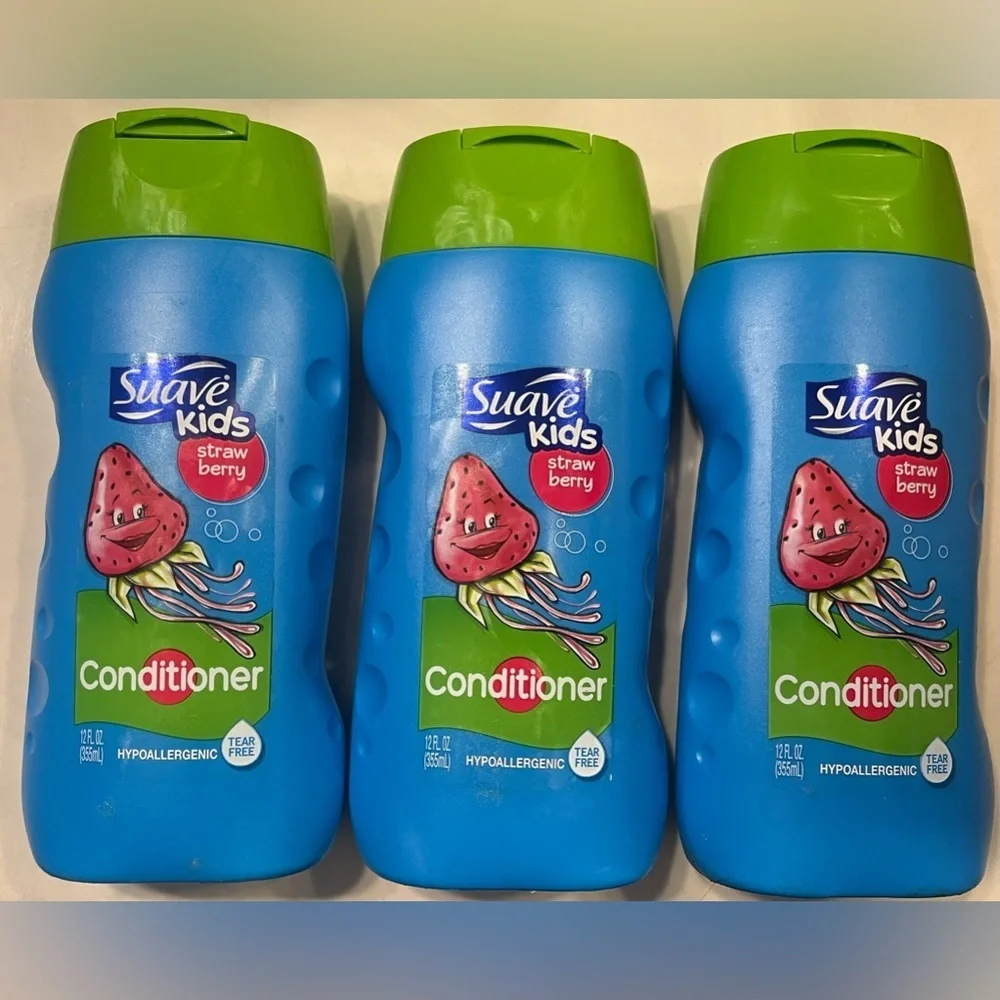 3 never used brand new suave kids conditioner strawberry scent 12 oz each